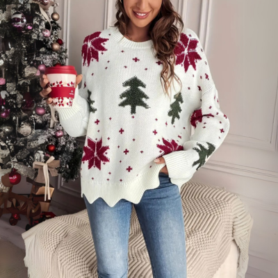 Lyca - Weihnachtsbaum-Pullover