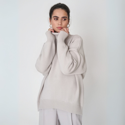 Langarm-Rollkragenpullover
