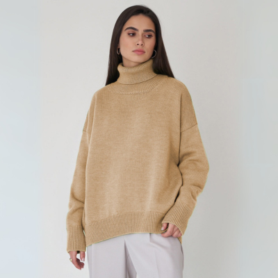 Langarm-Rollkragenpullover