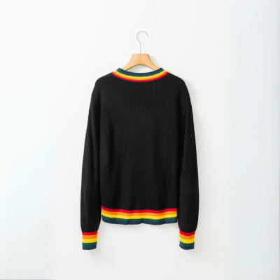 MERRY & BRIGHT Pullover mit geripptem Rundhalsausschnitt