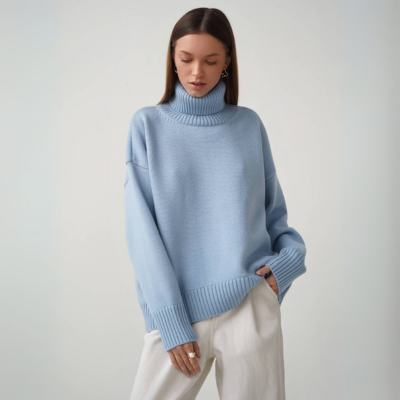 Langarm-Rollkragenpullover