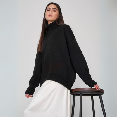 Langarm-Rollkragenpullover