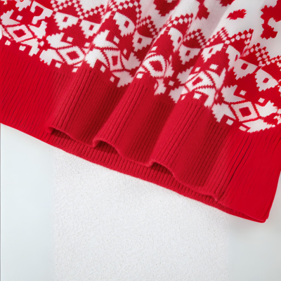 weihnachtliches Element Rollkragenpullover mit langen Ärmeln