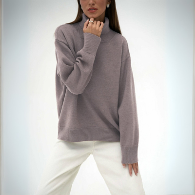 Langarm-Rollkragenpullover