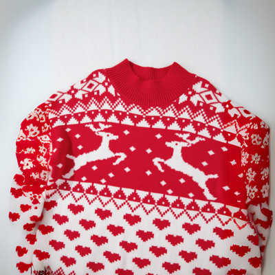 weihnachtliches Element Rollkragenpullover mit langen Ärmeln