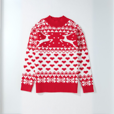 weihnachtliches Element Rollkragenpullover mit langen Ärmeln