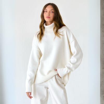 Langarm-Rollkragenpullover