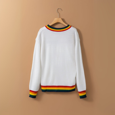 MERRY & BRIGHT Pullover mit geripptem Rundhalsausschnitt