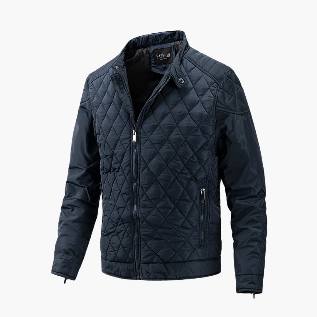 Steppjacke – mit Reißverschluss – Winter – karierte Jacke – Herrenjacke