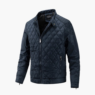 Steppjacke – mit Reißverschluss – Winter – karierte Jacke – Herrenjacke