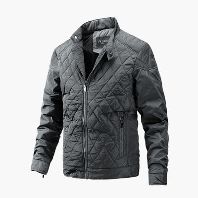 Steppjacke – mit Reißverschluss – Winter – karierte Jacke – Herrenjacke