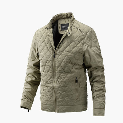 Steppjacke – mit Reißverschluss – Winter – karierte Jacke – Herrenjacke