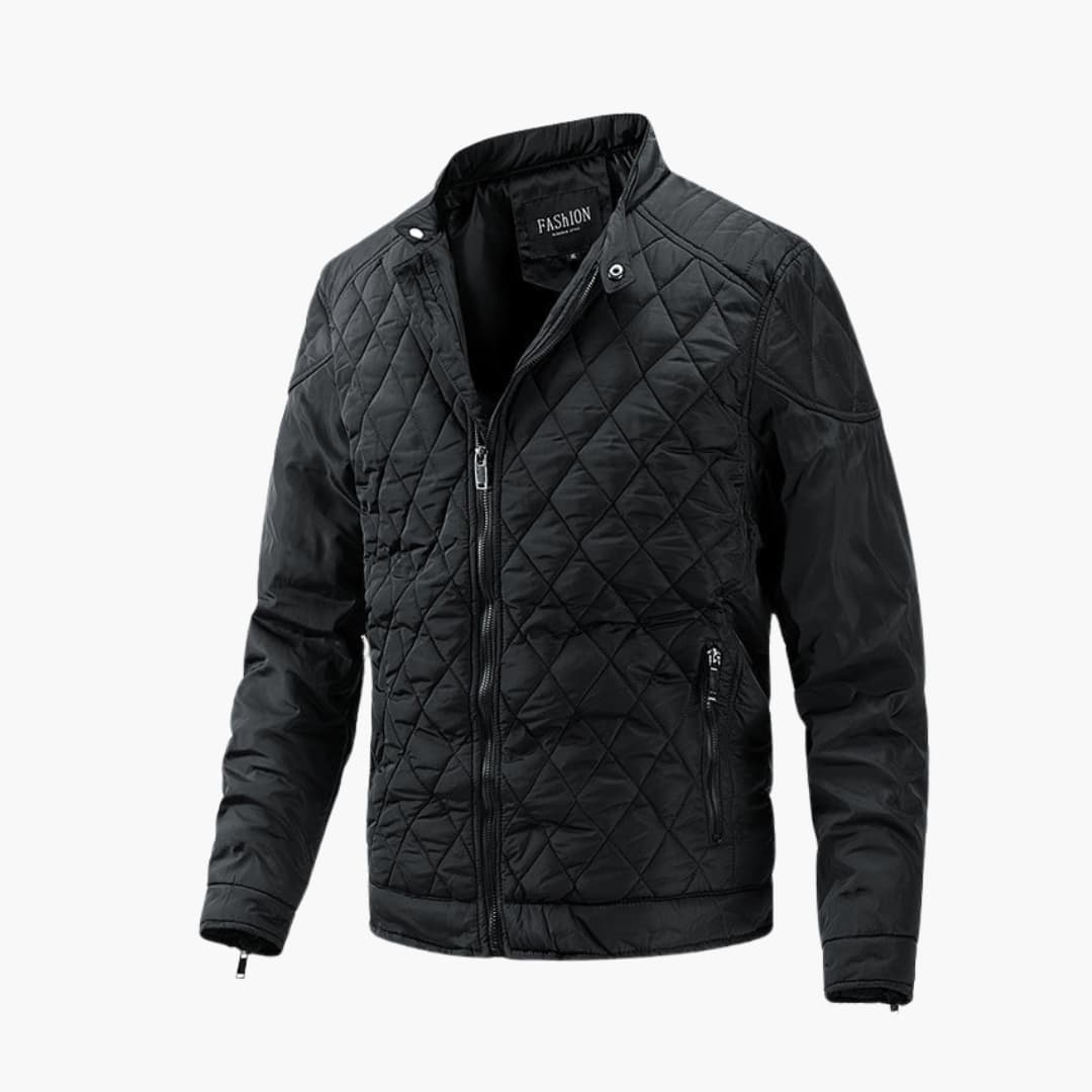 Steppjacke – mit Reißverschluss – Winter – karierte Jacke – Herrenjacke