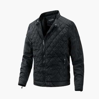 Steppjacke – mit Reißverschluss – Winter – karierte Jacke – Herrenjacke
