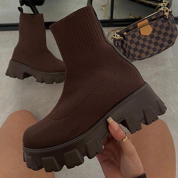 Stiefeletten – Klobig – Plateau – Sockenstiefel – Damenstiefel