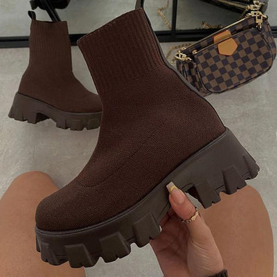 Stiefeletten – Klobig – Plateau – Sockenstiefel – Damenstiefel