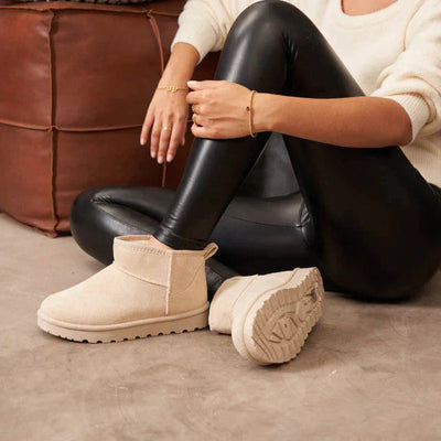 Stiefeletten – Slip-Ons – mit Fell gefüttert – Winterstiefel – Damenstiefel