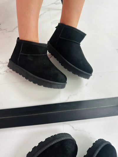 Stiefeletten – Slip-Ons – mit Fell gefüttert – Winterstiefel – Damenstiefel
