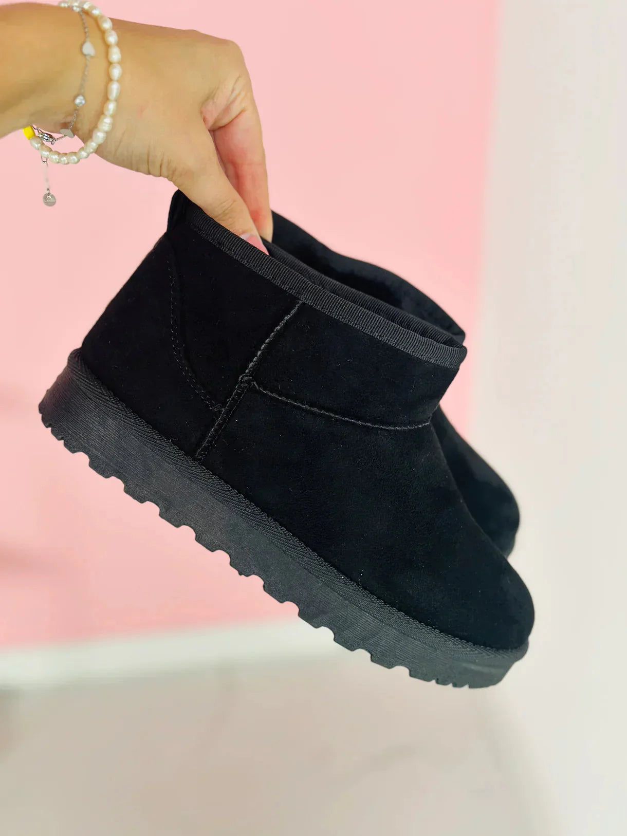 Stiefeletten – Slip-Ons – mit Fell gefüttert – Winterstiefel – Damenstiefel