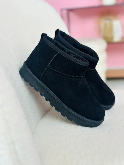Stiefeletten – Slip-Ons – mit Fell gefüttert – Winterstiefel – Damenstiefel