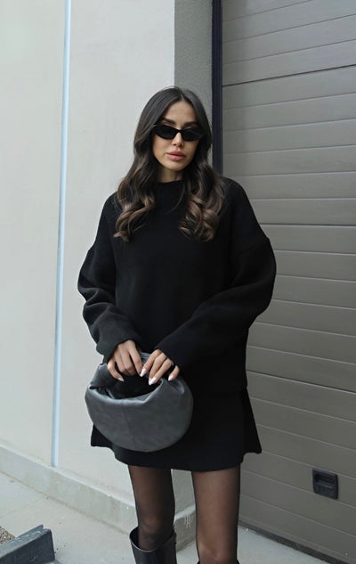 Strick-Rock-Set | Pullover-Pullover | Mini Rock | Strick-Zweiteiler | Co-Ord Set Frauen