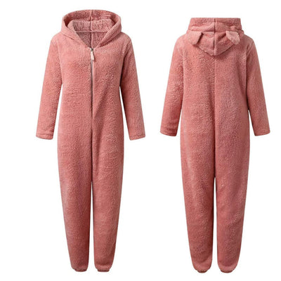 Strick-Strampler | Mit Kapuze | Mit Reißverschluss | Strampler für Erwachsene | Loungewear