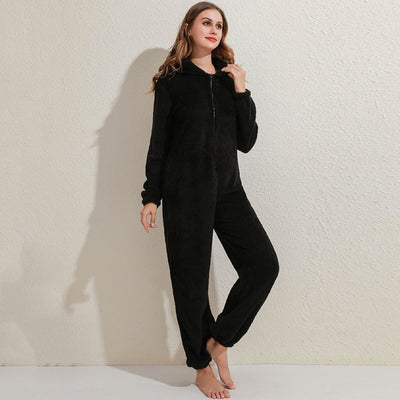 Strick-Strampler | Mit Kapuze | Mit Reißverschluss | Strampler für Erwachsene | Loungewear