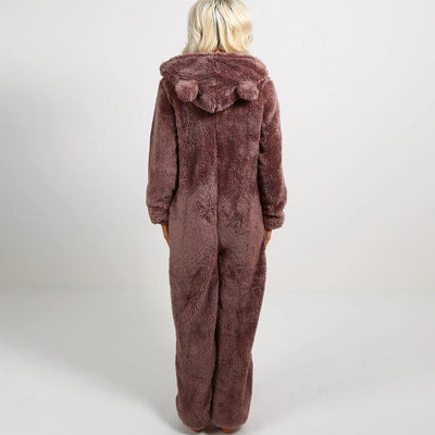 Strick-Strampler | Mit Kapuze | Mit Reißverschluss | Strampler für Erwachsene | Loungewear