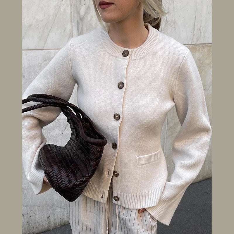 Strickjacke | Langarm | Taschen | Strickjacke mit Knöpfen | Damenbekleidung