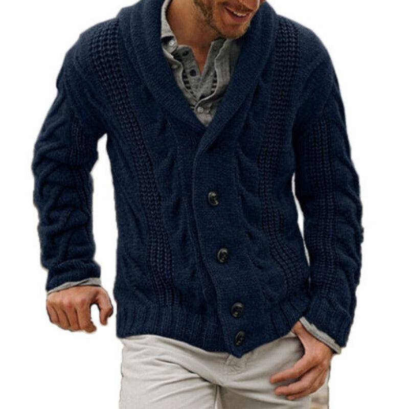 Strickjacke | Mit Knöpfen | Grob gestrickt | Winterjacke | Herrenjacke