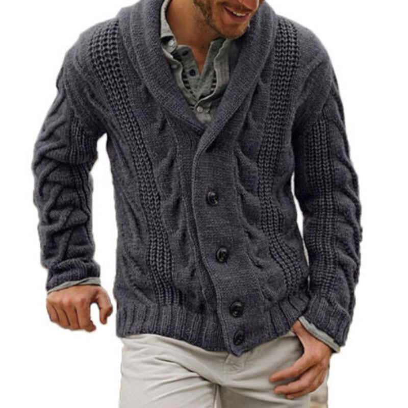 Strickjacke | Mit Knöpfen | Grob gestrickt | Winterjacke | Herrenjacke