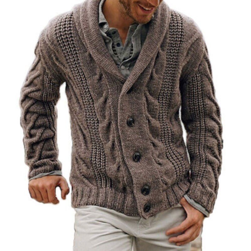 Strickjacke | Mit Knöpfen | Grob gestrickt | Winterjacke | Herrenjacke