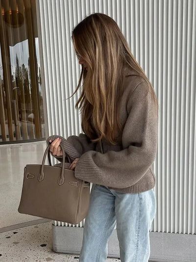 Strickjacke | V-Ausschnitt | Taschen | Strickjacke mit Knöpfen | Damen-Strickjacke
