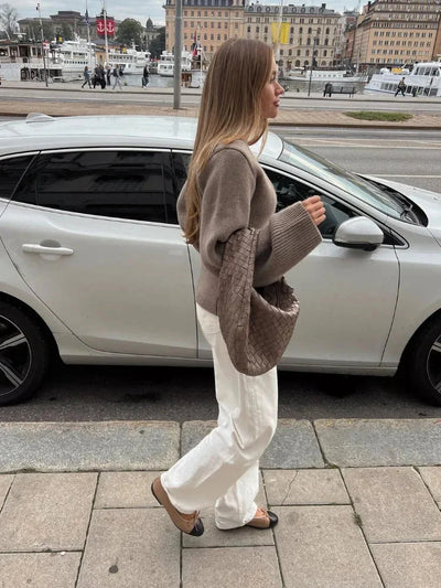 Strickjacke | V-Ausschnitt | Taschen | Strickjacke mit Knöpfen | Damen-Strickjacke