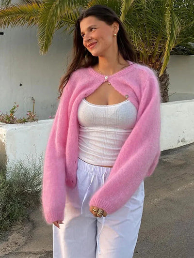 Strickjacke mit Knopfleiste | Warm | Lockere Passform | Strickjacke | Damen-Strickwaren