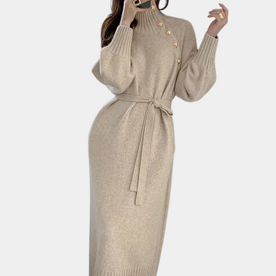 Strickkleid – Langarm – Lockere Passform – Maxikleid aus Strick – Winterkleid