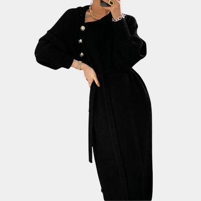 Strickkleid – Langarm – Lockere Passform – Maxikleid aus Strick – Winterkleid