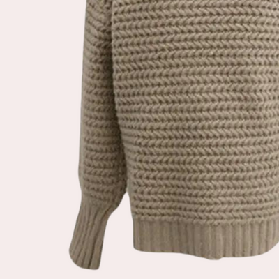 Strickpullover – Damen-Rollkragenpullover mit lockerer Passform und dicker Strickware für den Winter