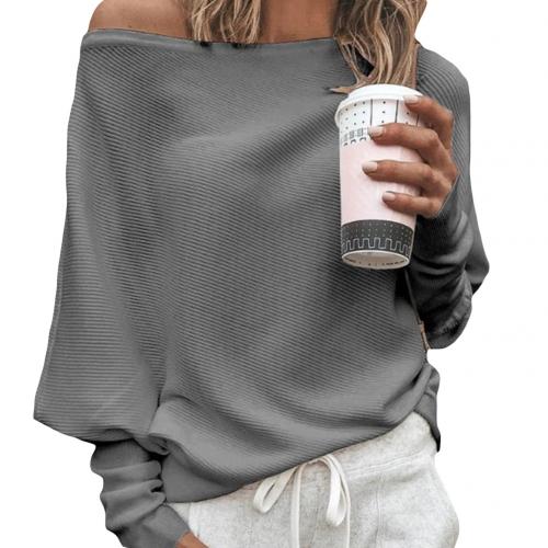 Strickpullover | Fledermausärmel | Lockere Passform | Off-Shoulder-Pullover | Damenbekleidung