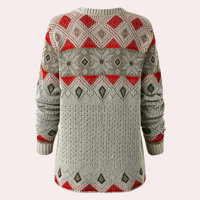 Strickpullover – Langarm – Rundhalsausschnitt – Pullover – Winterkleidung für Damen