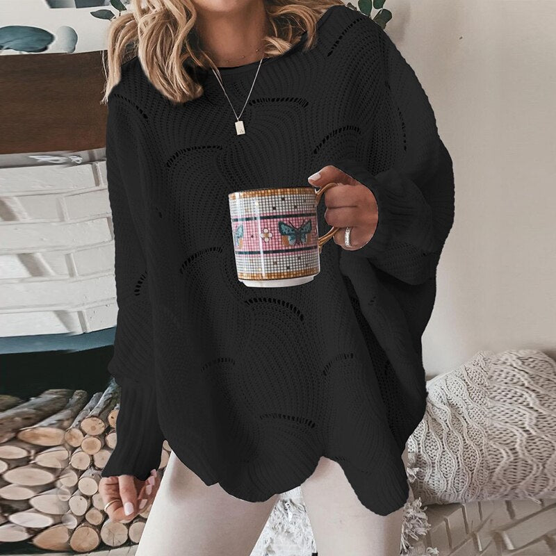 Strickpullover | Lockere Passform | Pullover | Oversize-Pullover | Damenbekleidung