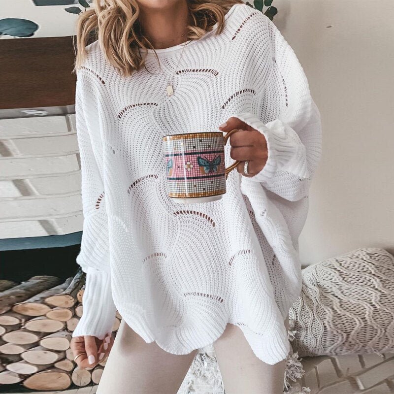 Strickpullover | Lockere Passform | Pullover | Oversize-Pullover | Damenbekleidung
