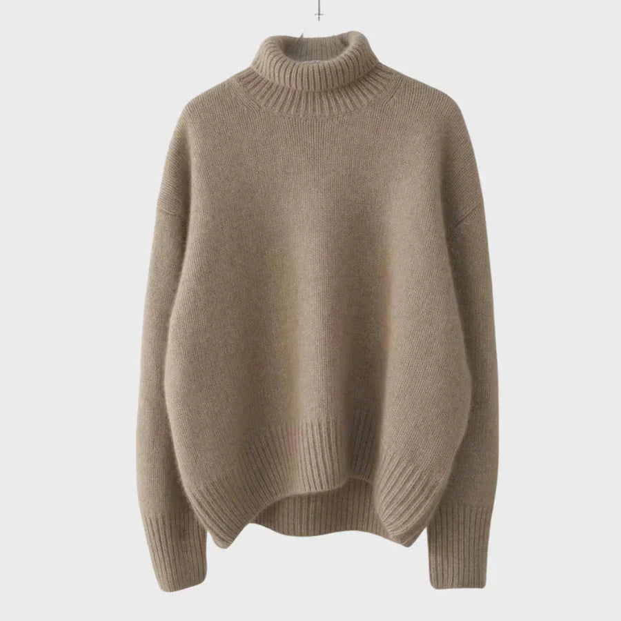 Strickpullover | Lockere Passform | Rollkragenpullover | Oversize-Pullover | Winterkleidung für Damen