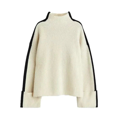 Strickpullover – Rollkragenpullover – Pullover – Oversize-Pullover – Winterkleidung für Damen