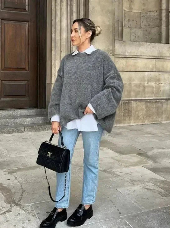 Strickpullover | Rosa | Oversize | Pullover | Damenpullover