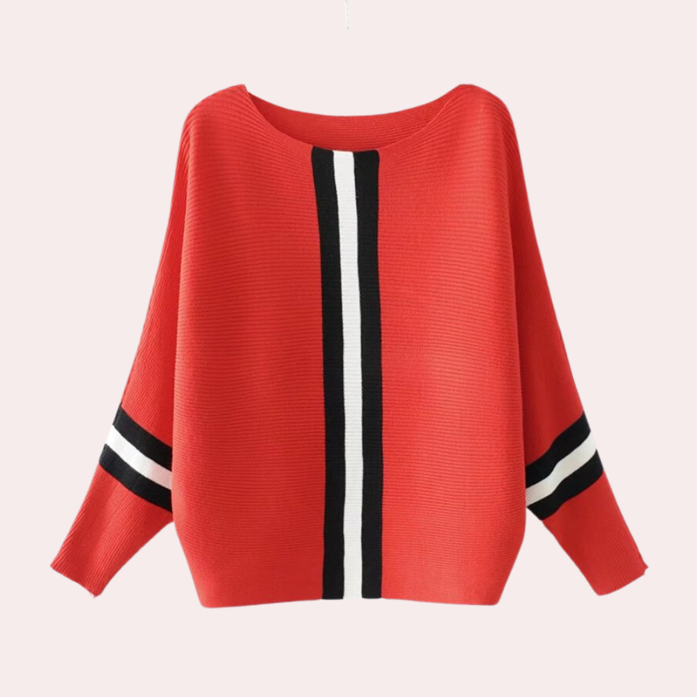Strickpullover – U-Boot-Ausschnitt – Lockere Passform – Winterkleidung – Damenpullover