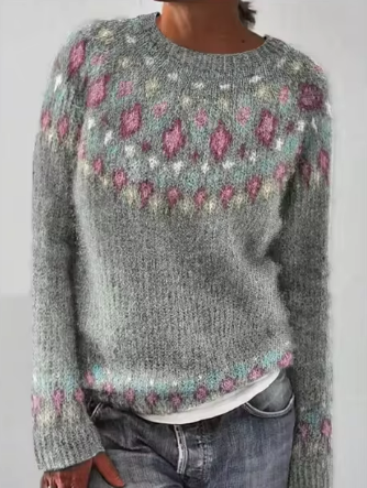 Strickpullover | Vintage | Rundhalsausschnitt | Winterpullover | Damen-Strickwaren
