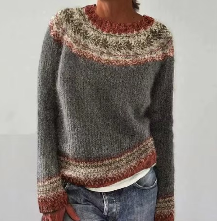Strickpullover | Vintage | Rundhalsausschnitt | Winterpullover | Damen-Strickwaren
