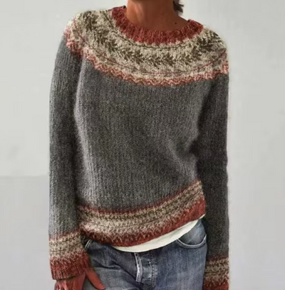 Strickpullover | Vintage | Rundhalsausschnitt | Winterpullover | Damen-Strickwaren