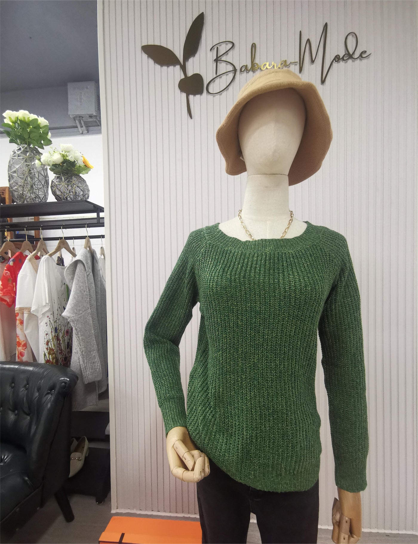 Strickpullover | Warm | Grün | Pullover | Damen-Strickwaren